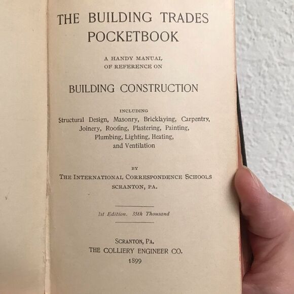 The Building Trades pocketbook 1899, First Edition 35th thousand - Picture 4 of 6
